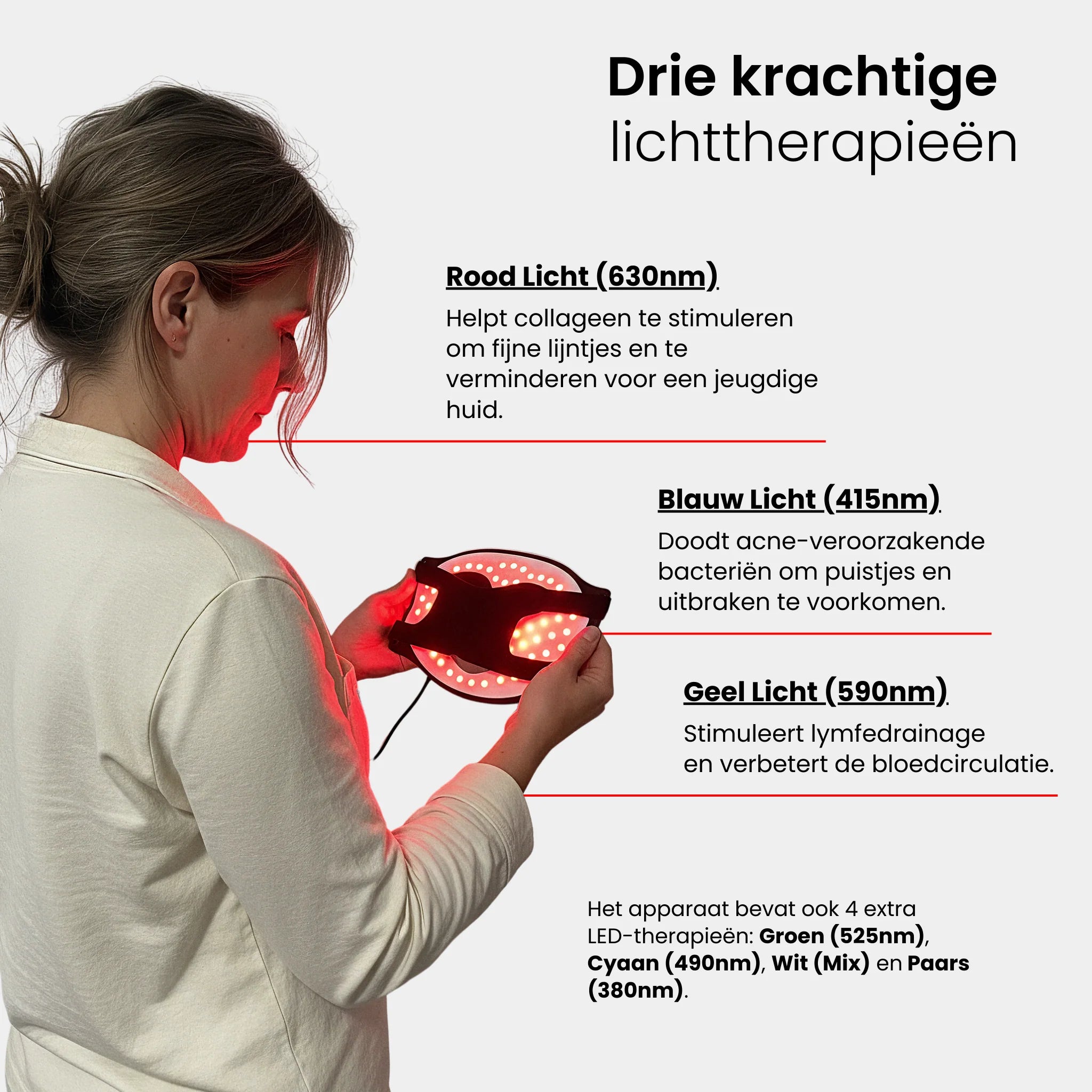 Stralend LED Masker